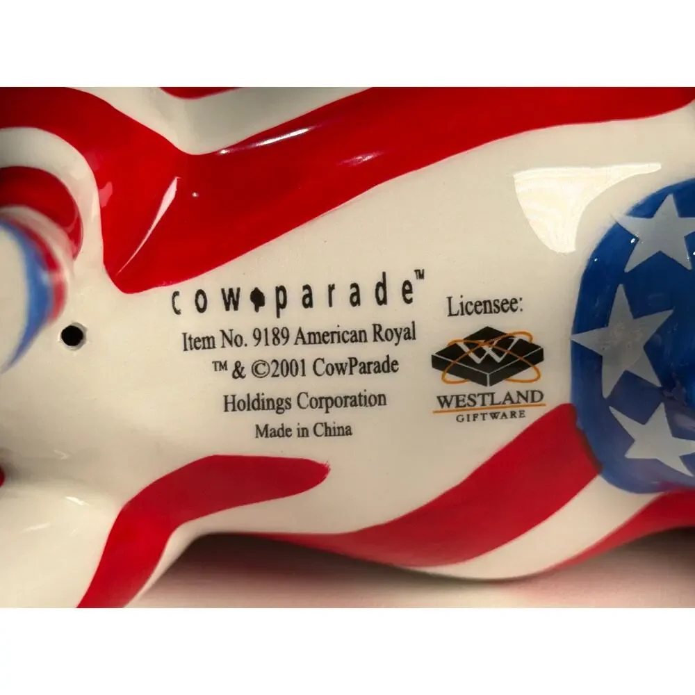 Westland Giftware Cow Parade Figurine 9189 American Royal 2001 VTG Patriotic USA